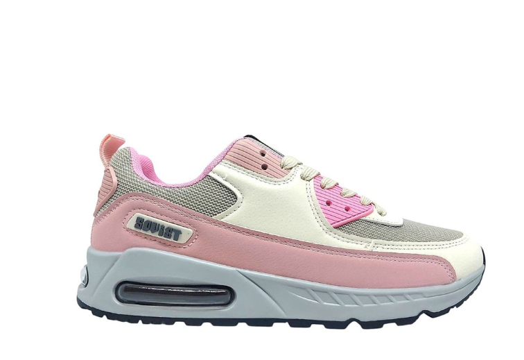 Womens Soviet Kirk Air Bubble Athleisure Sneaker - Stone/Bone/Pink/Grey Soviet Soviet Air Bubble Sole | Rubber Detail Eyelet | Modern Styling